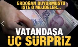 Vatandaşa 3 sürpriz! Cumhurbaşkanı Erdoğan duyurmuştu...İşte o müjdeler