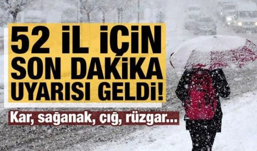 Meteoroloji 52 ili uyardı! İstanbul için yeni kar fırtınası uyarısı, ürküten tahmiin...